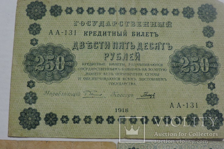 Боны 5,10 и 250 рублей 1918г, фото №8