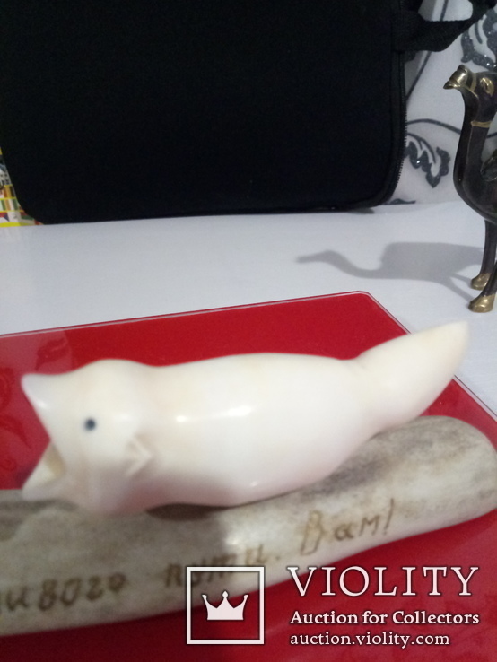 Статуэтка с моржового клыка Чукчи, фото №3