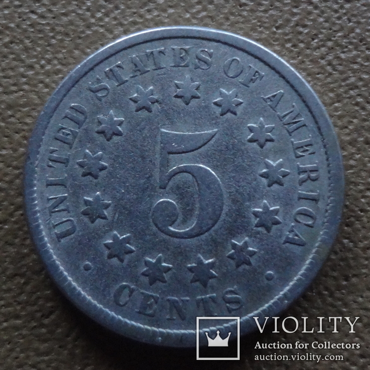 5  центов  1869  США  (Ж.1.1), фото №2
