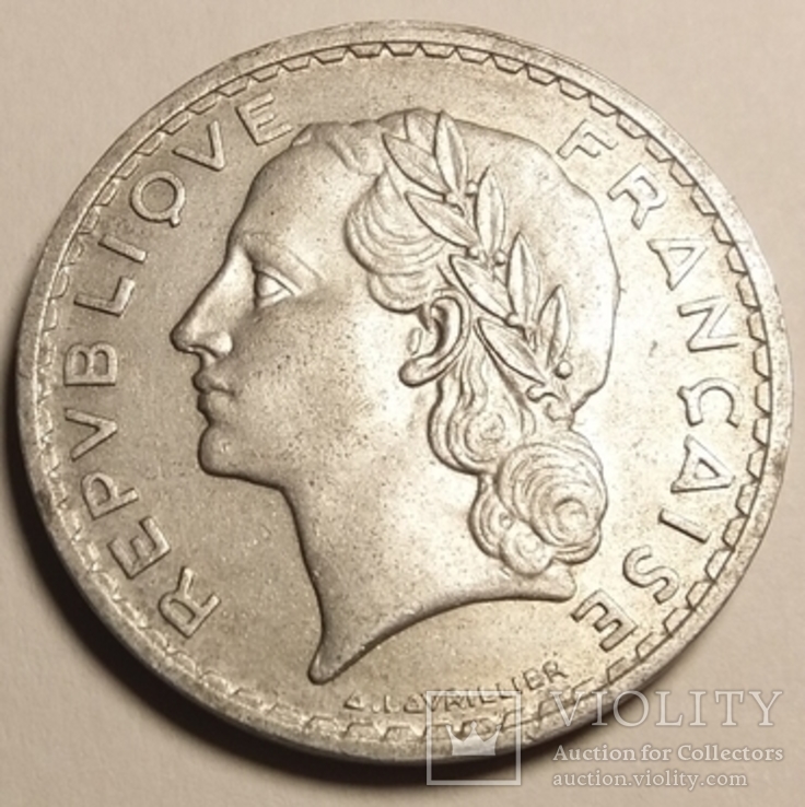 Франція 5 франків, 1949, фото №3