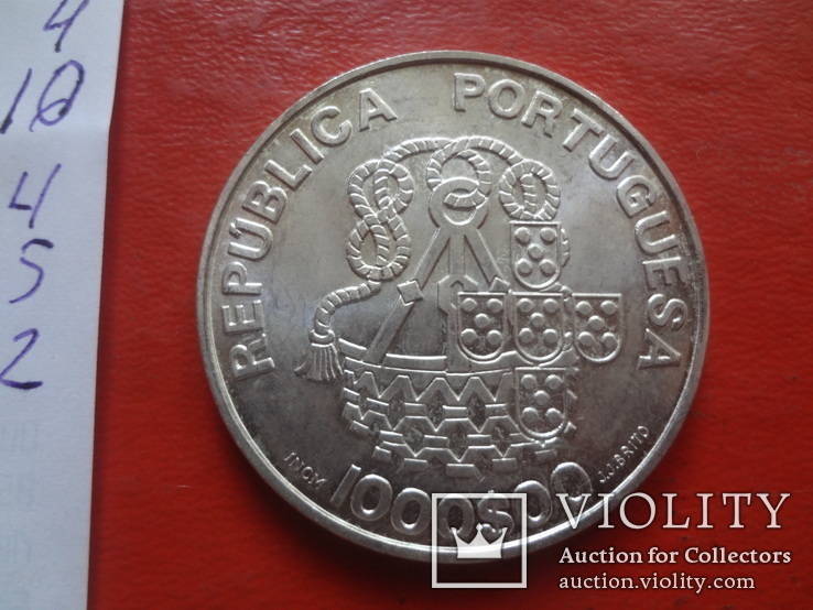 100 эскудо 1998  Португалия серебро   (4.5.22)~, фото №6