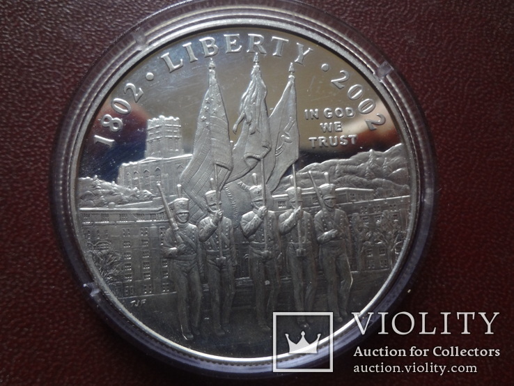 1 доллар 2002  США  серебро   (8.4.2)~, фото №2