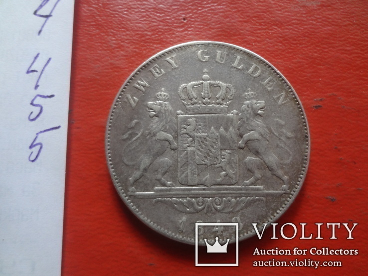 2 гульдена 1848 Бавария серебро   (4.5.5)~, фото №9