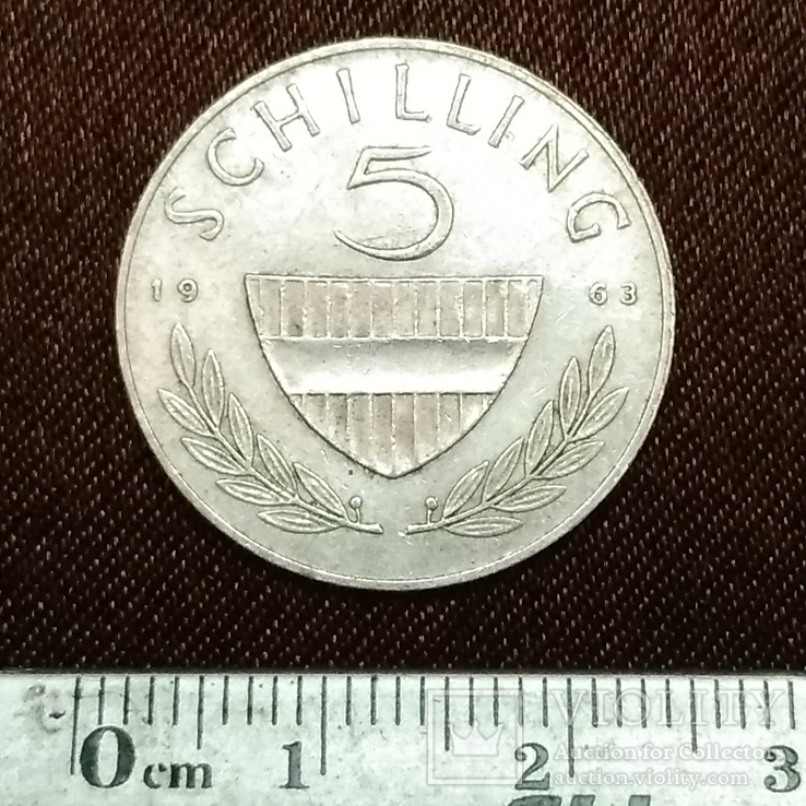 5 шиллингов 1963 года. Серебро. (2602Е8), фото №2