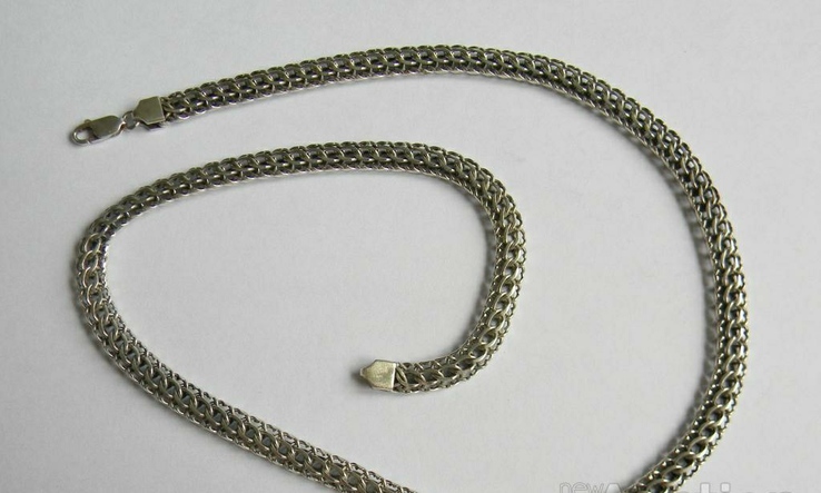Массивная серебряная цепочка "Питон", 51,5 х 0,7 см., фото №4