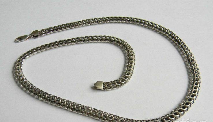 Массивная серебряная цепочка "Питон", 51,5 х 0,7 см., фото №6