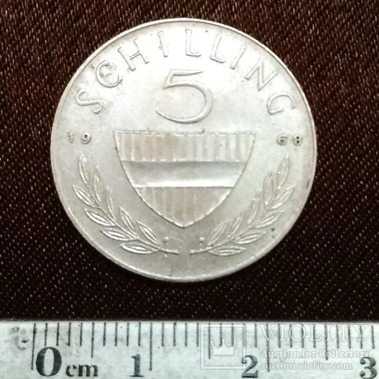 5 шиллингов 1968 года. Серебро. (2602Е4), фото №2