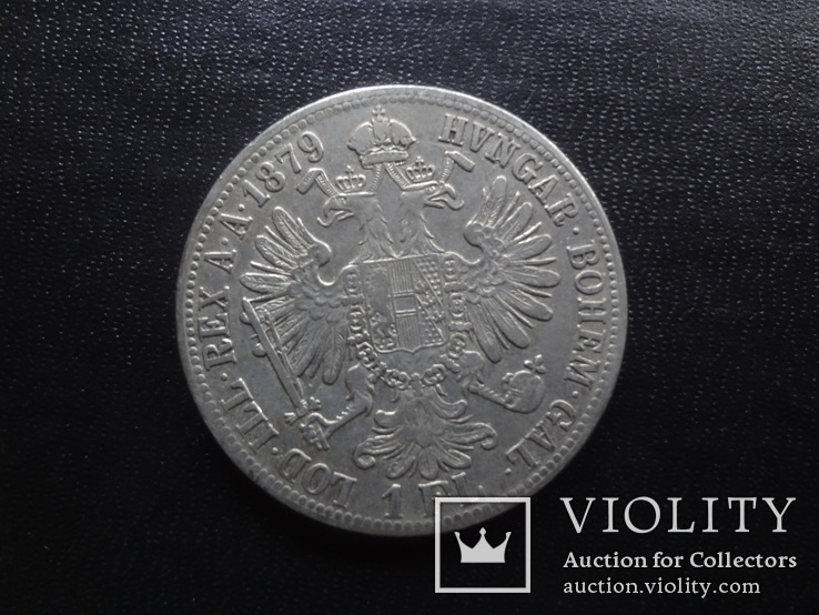 1 флорин 1879 Австро-Венгрия  серебро    (,I.6.1)~, фото №2