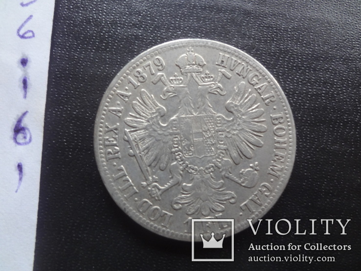 1 флорин 1879 Австро-Венгрия  серебро    (,I.6.1)~, фото №5