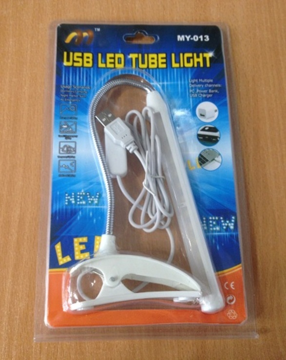 Настольная USB Лампа USB LED с зажимом А-013, фото №2