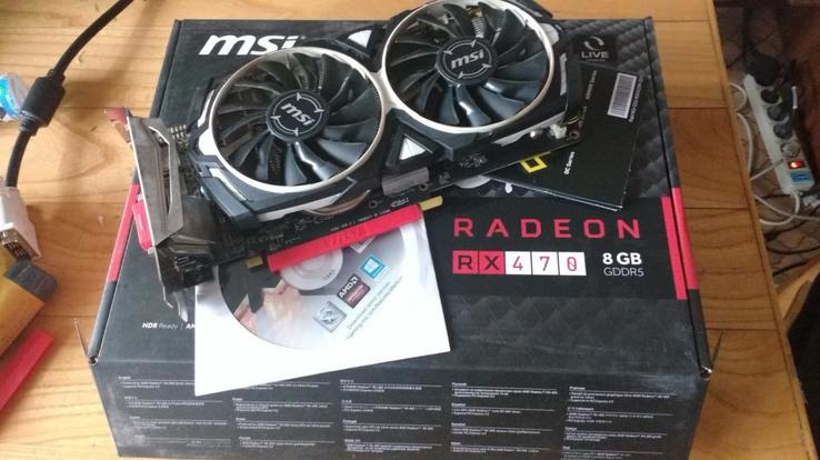 MSI RX 470 8gb ddr5 256 bit на пломбах, фото №2