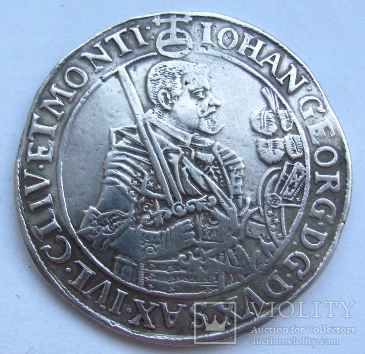 Талер 1642 р. Саксонія Іоан Георг, фото №3