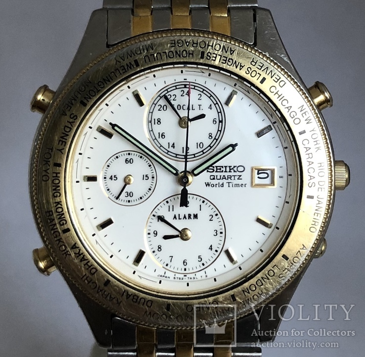 Часы Seiko World Timer Chronograph 5T52-7A20 - Violity
