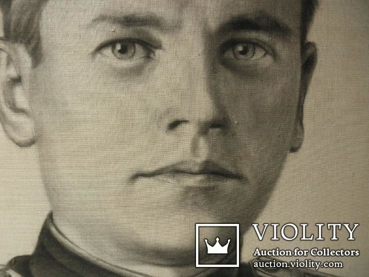 Старая картина Портрет Офицера. 60 х 45 см., фото №5