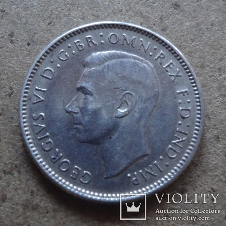 6 пенсов 1942 Австралия серебро (П.6.10), фото №3