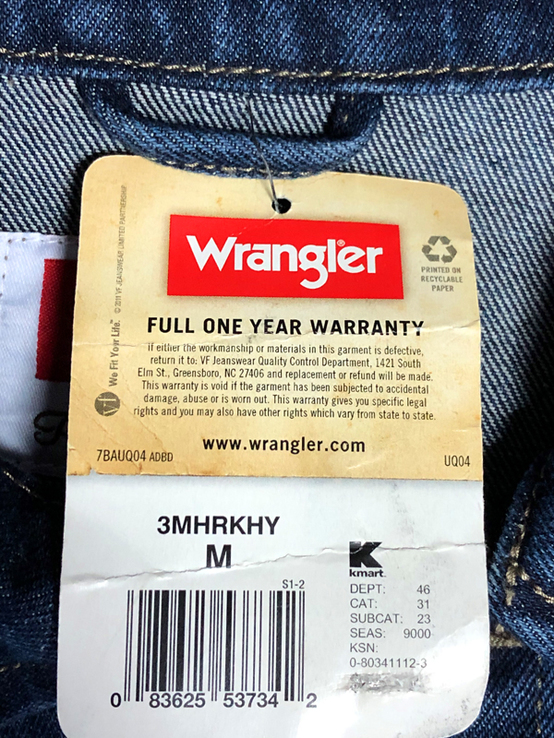 Куртка Джинсовая Wrangler размер M, numer zdjęcia 8