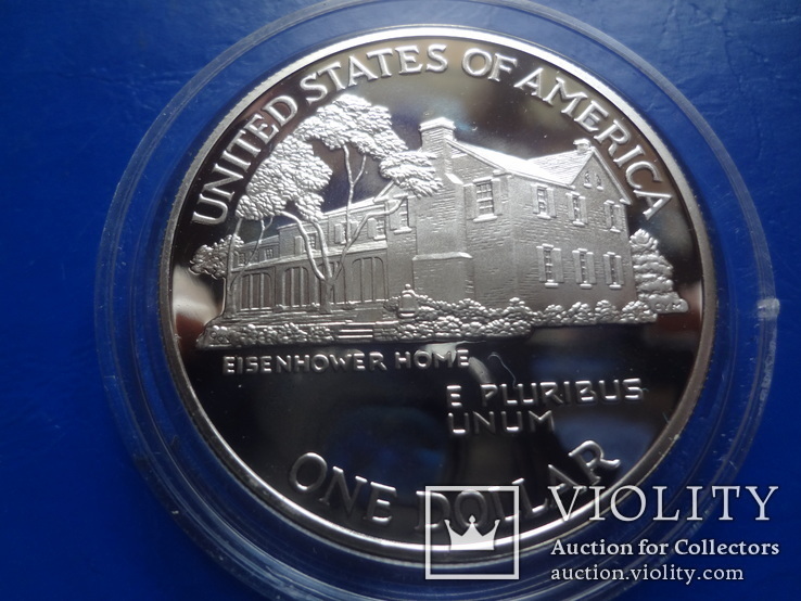 1 доллар 1990  США  серебро   (8.1.12)~, фото №3