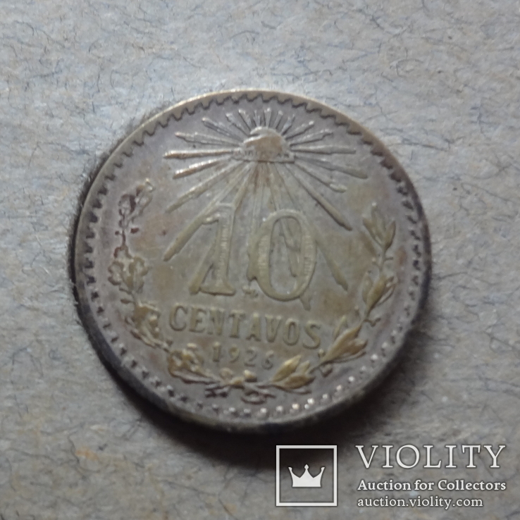 10 сентаво 1926  Мексика серебро, фото №2