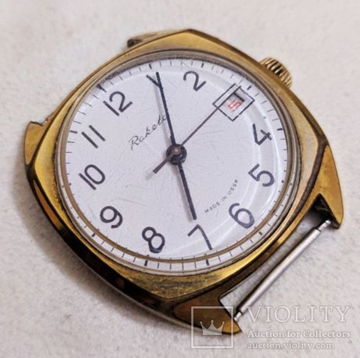 Часы Ракета в позолоте Au made in USSR советские часы, фото №5