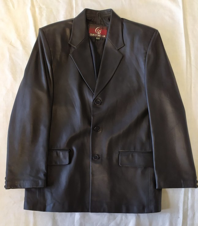 Кожаный пиджак.разпер52-54., фото №2