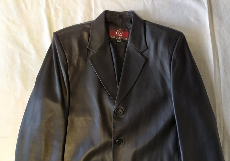 Кожаный пиджак.разпер52-54., фото №5
