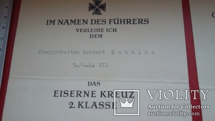 Документы на награды  III рейха., фото №3