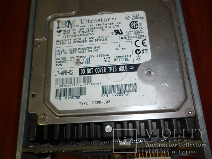 Жесткий диск IBM IC35L036UCPR15-0 36.7 Gb 15000 rpm SCSI (80 pin) 3.5" HDD, фото №4