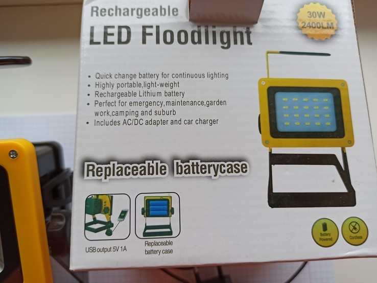 Фонарь-прожектор 30w/20 led, photo number 3