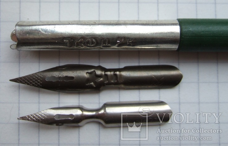 Новая ручка - держатель для перьев - макалок с новыми перьями № 11 и № 23., фото №3