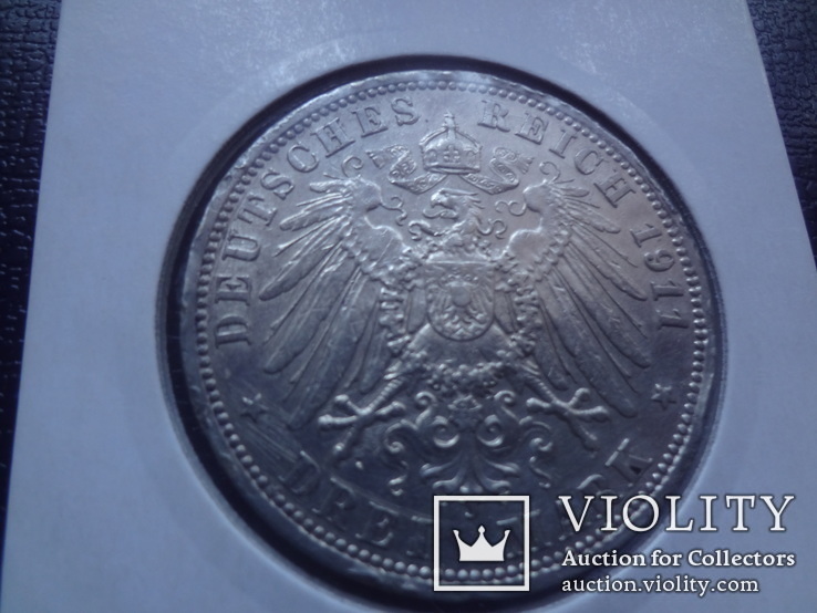 3 марки 1911  Анхаль серебро  Холдер  178 ~, фото №5