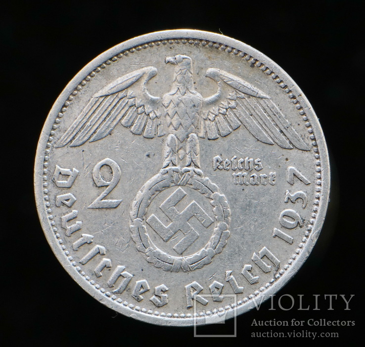 2 Марки 1937 F, Третий Рейх, фото №2