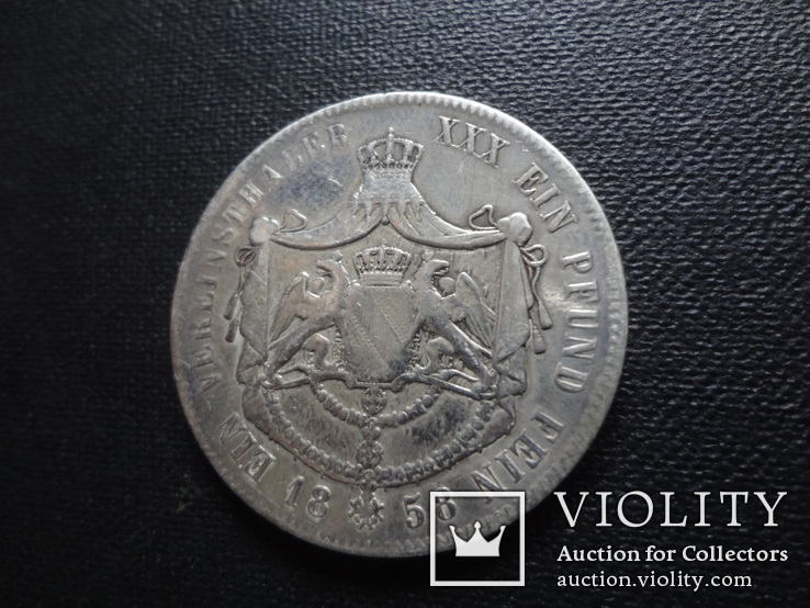 1 талер 1858  Баден  серебро   (О.5.12)~, фото №7