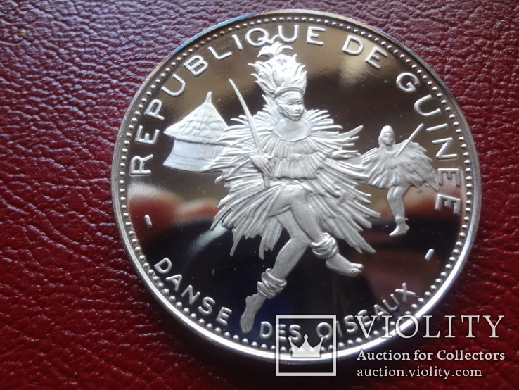 500 франков 1970  Гвинея  серебро   (1.4.6)~, фото №2