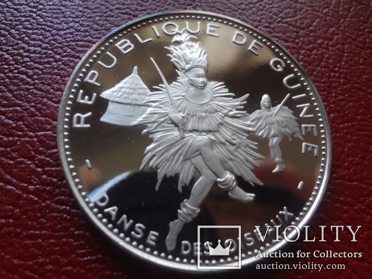 500 франков 1970  Гвинея  серебро   (1.4.6)~, фото №3