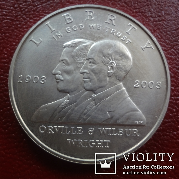 1 доллар 2003  США братья Райт  серебро   (3.11.9) ~, фото №3