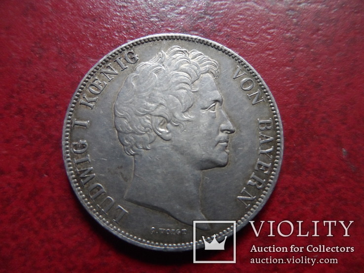 1 гульден  1839  Бавария  серебро    (А.1.27)~, фото №4