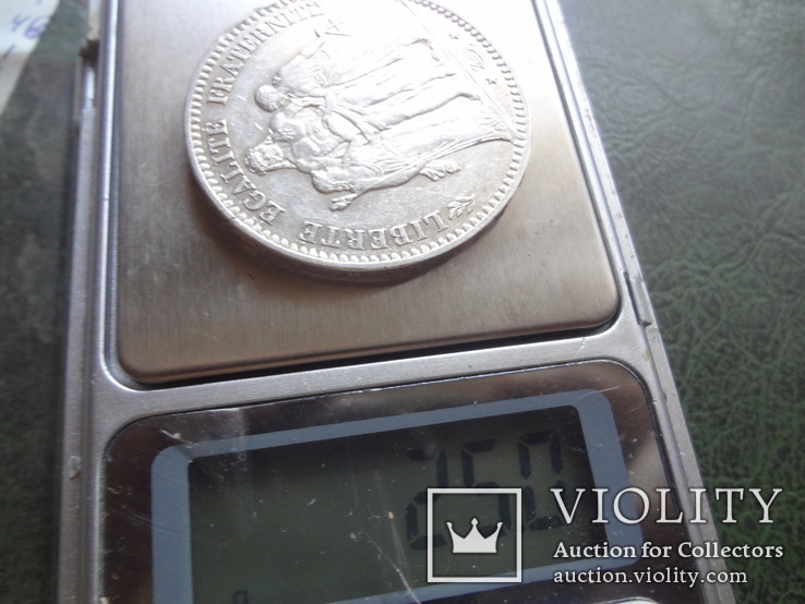 5 франков 1875  Франция  серебро    ($1.3.5) ~, фото №5