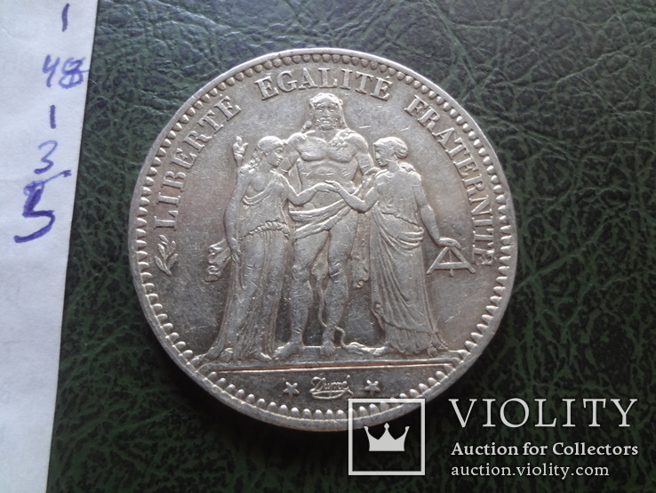 5 франков 1875  Франция  серебро    ($1.3.5) ~, фото №6