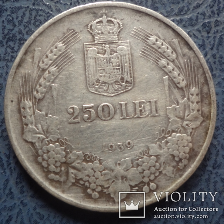 250 лей 1939  Румыния  серебро   (,9.4.6)~