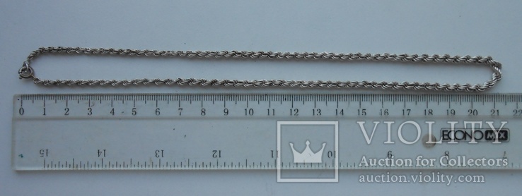 Цепочка колье серебро 43 см 14 грамм, фото №3
