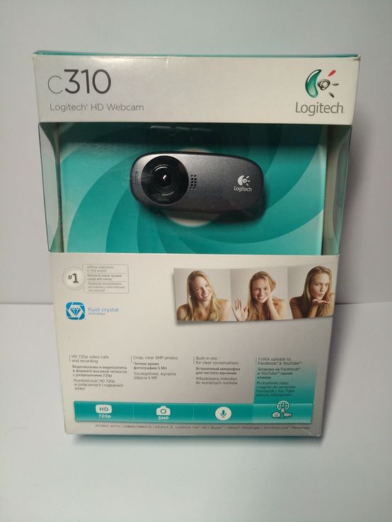 Вебкамера Logitech C310 HD 720P. Новая в коробке, рабочая, фото №2