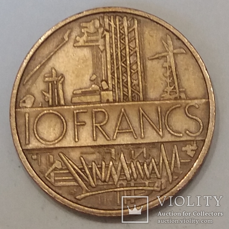 Франція 10 франків, 1984, фото №2