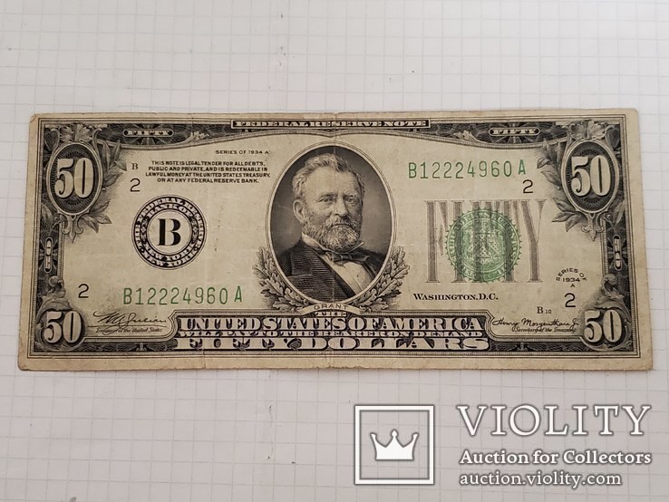 США USA 50 долларов 1934 А