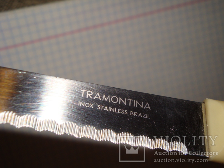Нож кухонный пила Tramontina inox stainless brazil, фото №11