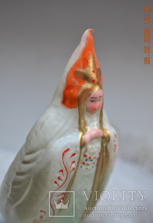 Ёлочная игрушка на прищепке ‘‘ Царевна- Лебедь ’’ из сказки. Из набора. Высота 12 см., фото №8