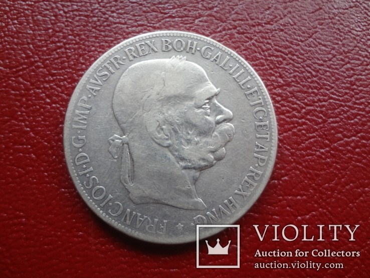 5 крон 1900  Австро-Венгрия  серебро   (3.11.10) ~, фото №3