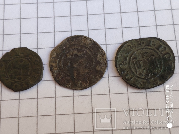 Монетки средневековья 3 шт N12