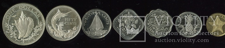 Багамские острова набор. ( без двух долларов ), фото №2