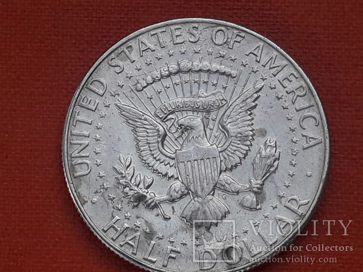 50 центов (½ доллара), США, 1968 год, D, серебро 0.400, 11.5 грамма, фото №3