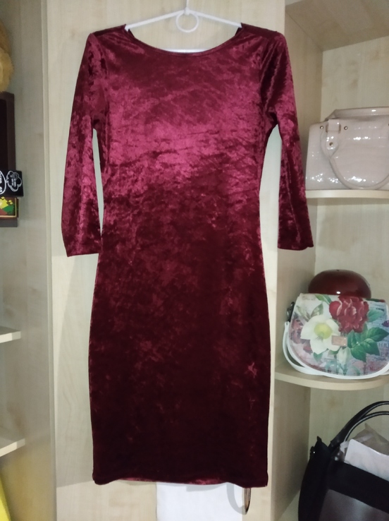 Велюрове плаття міді роз.S-M, фото №2